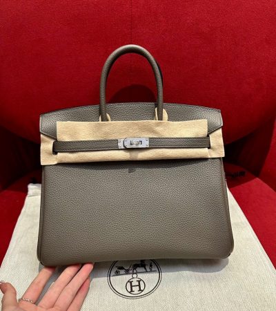 Replica Hermes Top Quality Replica Bag ShopPewter Gray Togo - top-rated replica designer bag
