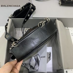 Replica Balenciaga Le Cagole Black Silver - high-quality designer bag clone