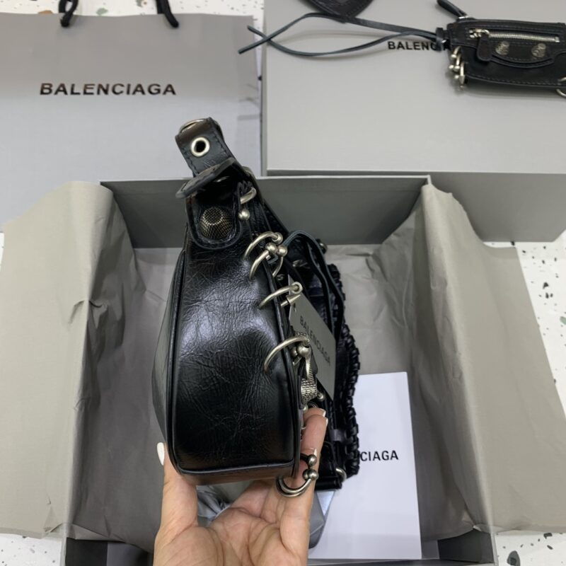 Replica Balenciaga Le Cagole Black Silver - top-rated replica designer bag