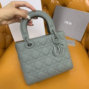 Replica Lady Dior Matte Grey ABC - realistic designer-inspired fake bag