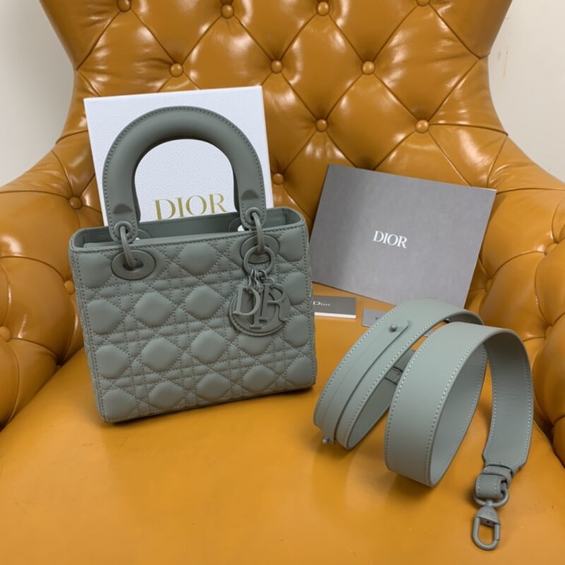 Replica Lady Dior Matte Grey ABC - best quality luxury bag dupe