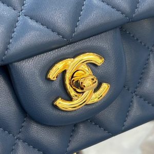 Replica CHANEL Classic Flap 20cm Blue - high-end fake designer purse