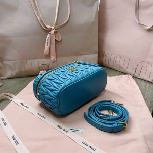 Replica Miu Miu Cosmetic Bag Blue - ultra-realistic fake designer tote