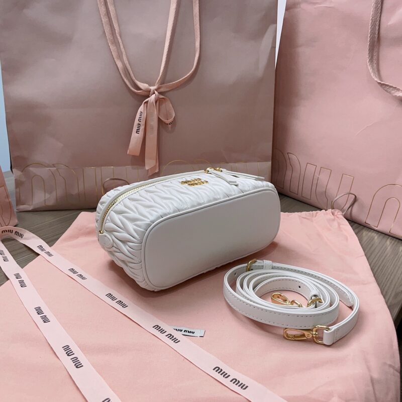 Replica Miu Miu Cosmetic Bag White - near-authentic luxury replica handbag