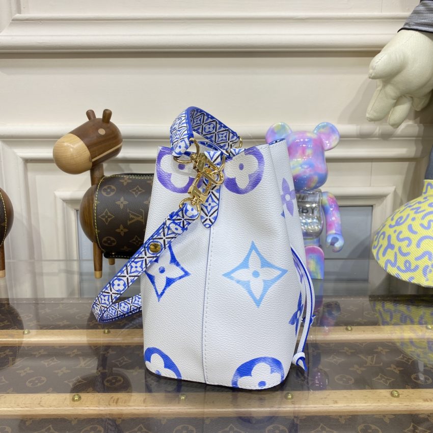 Replica Louis Vuitton NeoNoe BB White-Blue - ultra-realistic fake designer tote