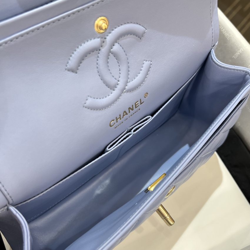 Replica CHANEL Classic Flap 23cm Light Blue - best quality luxury bag dupe