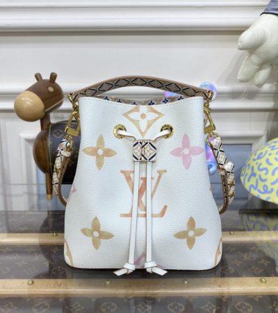 Replica Louis Vuitton NeoNoe BB White Apricot - best quality luxury bag dupe