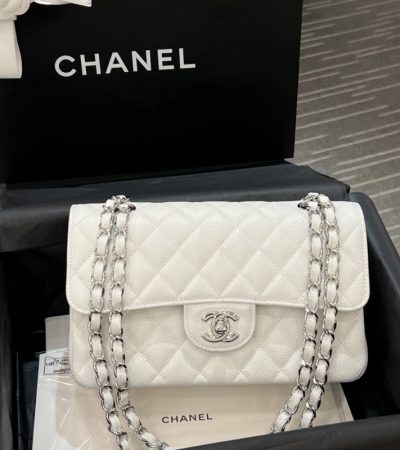 Replica CHANEL Classic Flap 23cm White Silver - premium-grade designer purse dupe