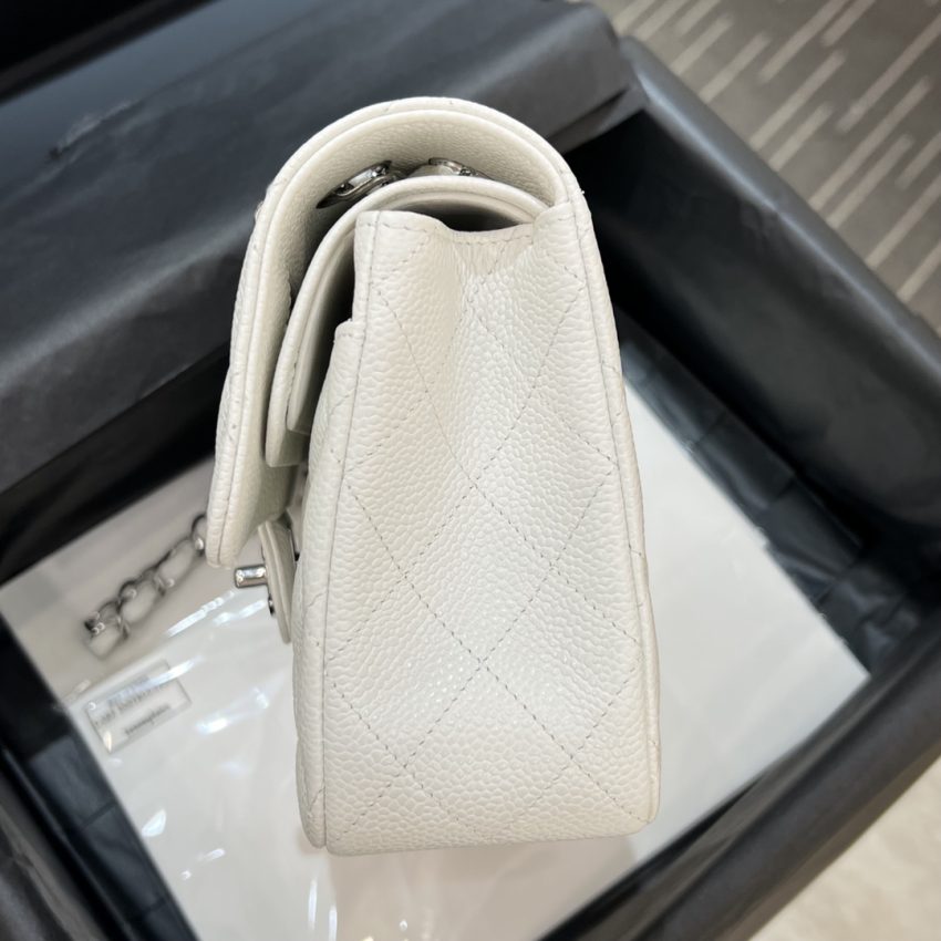 Replica CHANEL Classic Flap 23cm White Silver - premium 1:1 fake handbag model