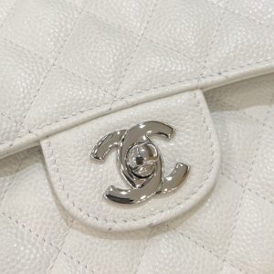 Replica CHANEL Classic Flap 23cm White Silver - 1:1 designer replica handbag