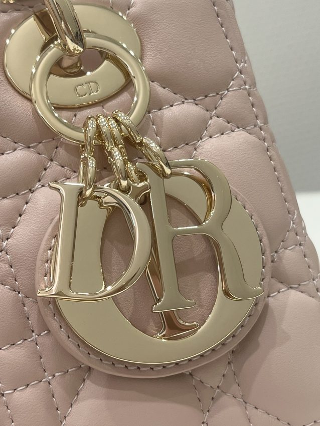 Replica Lady Dior Pale Pink ABC - ultra-realistic fake designer tote