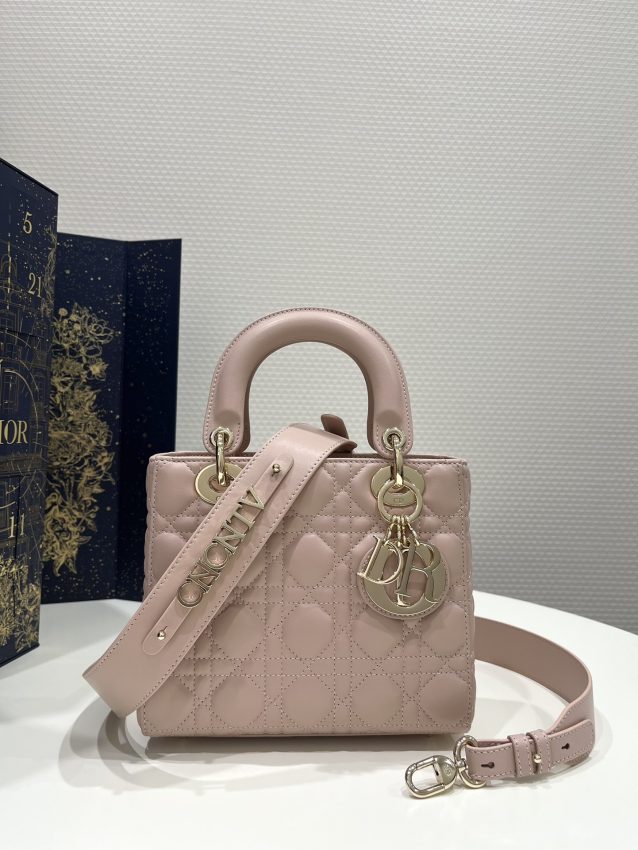 Replica Lady Dior Pale Pink ABC - top-rated replica designer bag