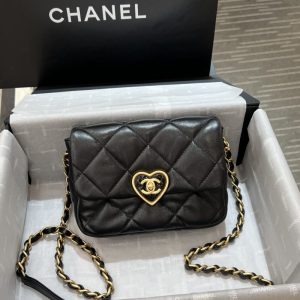 Replica CHANEL 23s Love Enamel Flip Black - high-quality designer bag clone