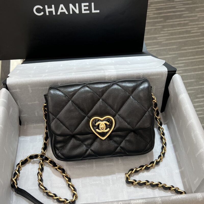 Replica CHANEL 23s Love Enamel Flip Black - high-quality designer bag clone