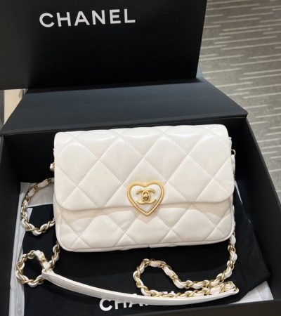 Replica CHANEL 23s Love Enamel Flip Bag Pink - premium 1:1 fake handbag model