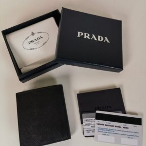 Replica Prada Saffiano Short Wallet Golden - high-end fake designer purse