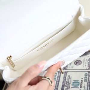 Replica CHANEL CF 20 cm Handle White - high-end fake designer purse