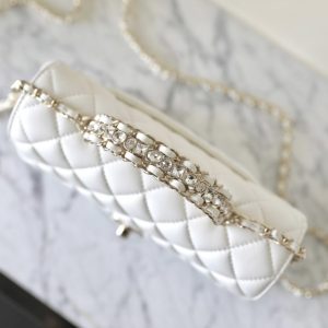 Replica CHANEL CF 20 cm Handle White - premium-grade designer purse dupe