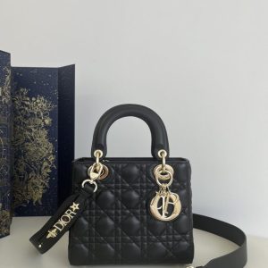 Replica Lady Dior Black ABC - 1:1 designer replica handbag