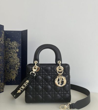 Replica Lady Dior Black ABC - 1:1 designer replica handbag