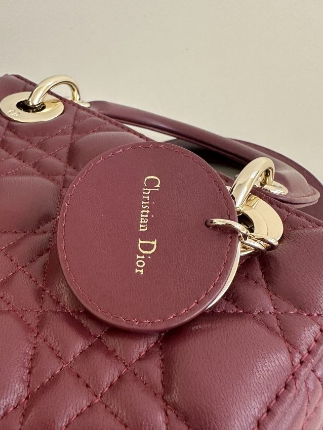 Replica Lady Dior Bordeaux ABC - premium 1:1 fake handbag model