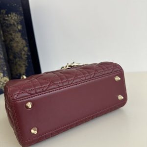 Replica Lady Dior Bordeaux ABC - premium 1:1 fake handbag model