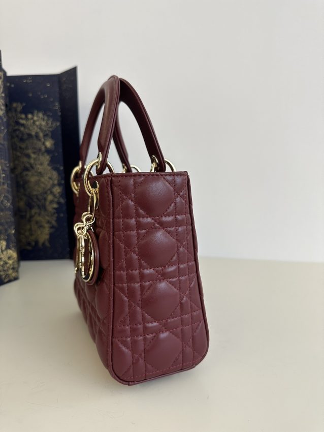 Replica Lady Dior Bordeaux ABC - best quality luxury bag dupe