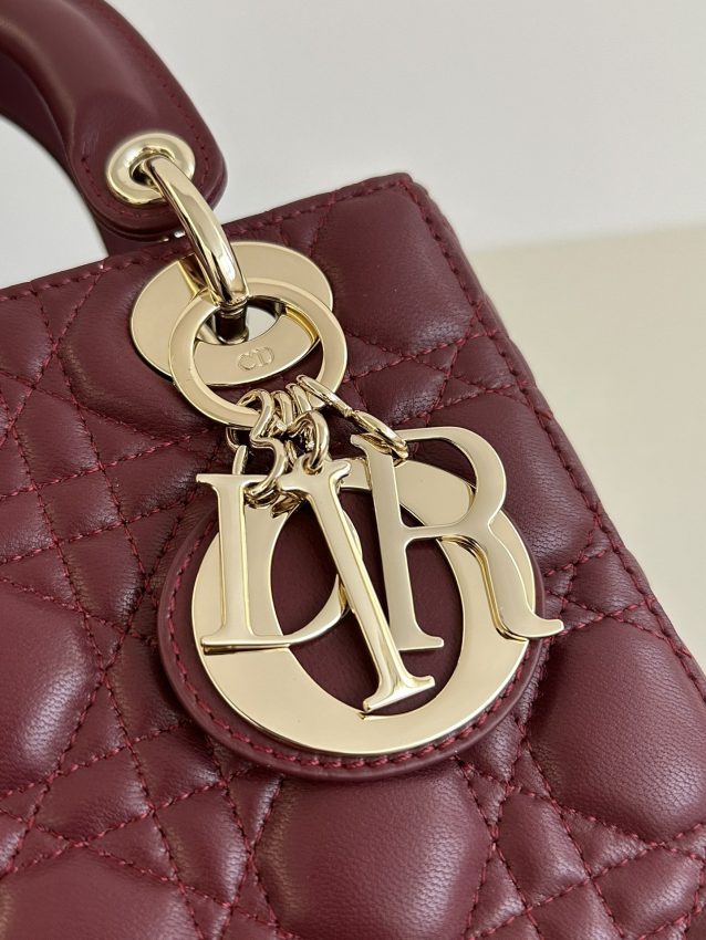 Replica Lady Dior Bordeaux ABC - realistic designer-inspired fake bag