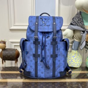 Replica Louis Vuitton Christopher Backpack Blue 2 - near-authentic luxury replica handbag