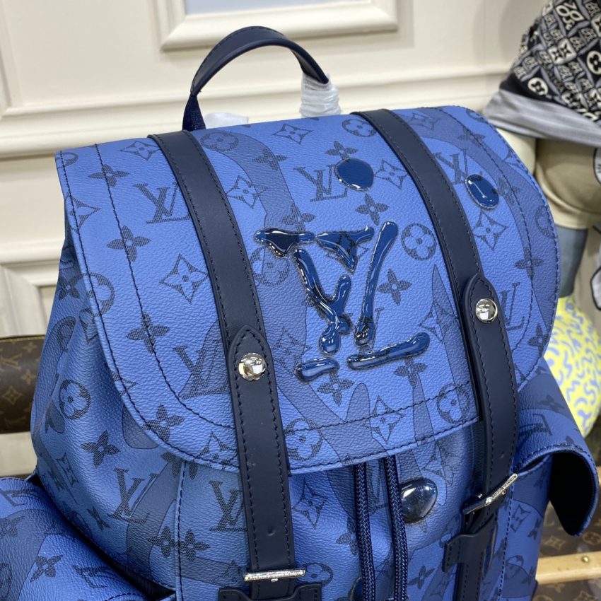Replica Louis Vuitton Christopher Backpack Blue 2 - best-selling designer handbag dupe