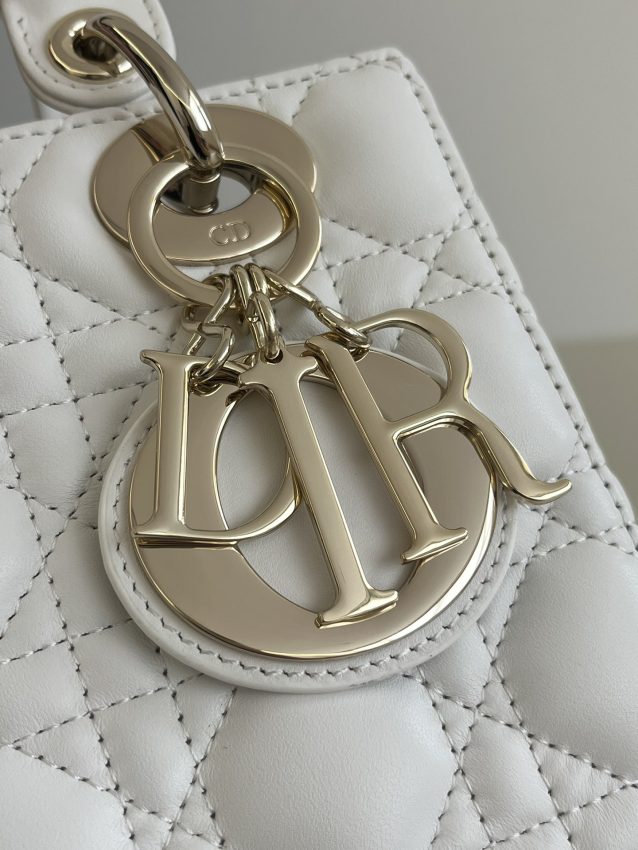 Replica Dior Lady Dior White ABC - elite superclone designer purse