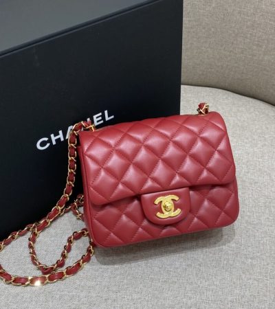 Replica CHANEL Classic Flap 17cm Red - top-tier luxury replica shoulder bag