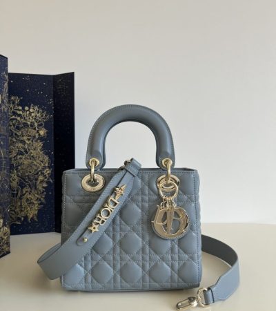 Replica Dior Lady Dior Blue ABC - premium-grade designer purse dupe