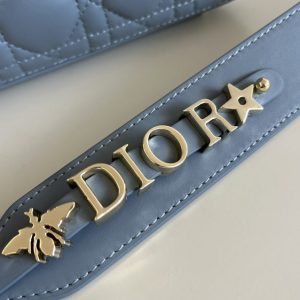 Replica Dior Lady Dior Blue ABC - high-end fake designer purse