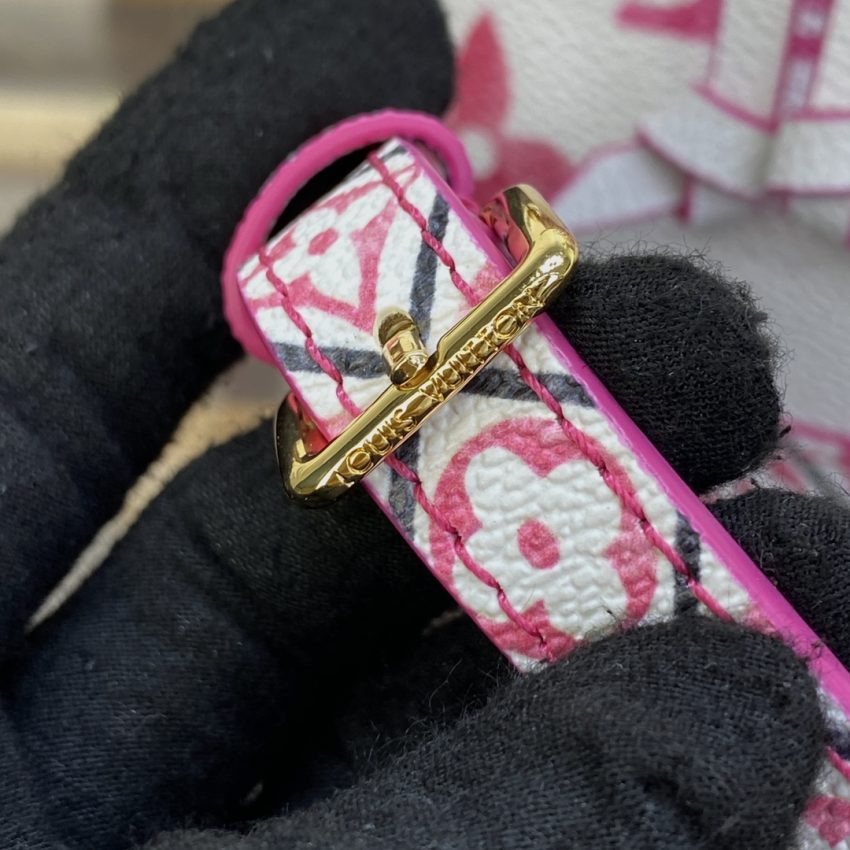 Replica Louis Vuitton Nano Noe White Pink - realistic designer-inspired fake bag