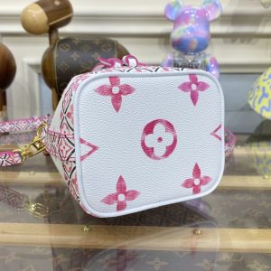 Replica Louis Vuitton Nano Noe White Pink - realistic designer-inspired fake bag