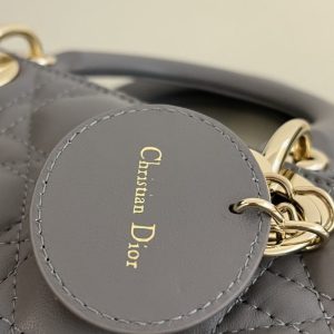 Replica Lady Dior Grey ABC - 1:1 designer replica handbag