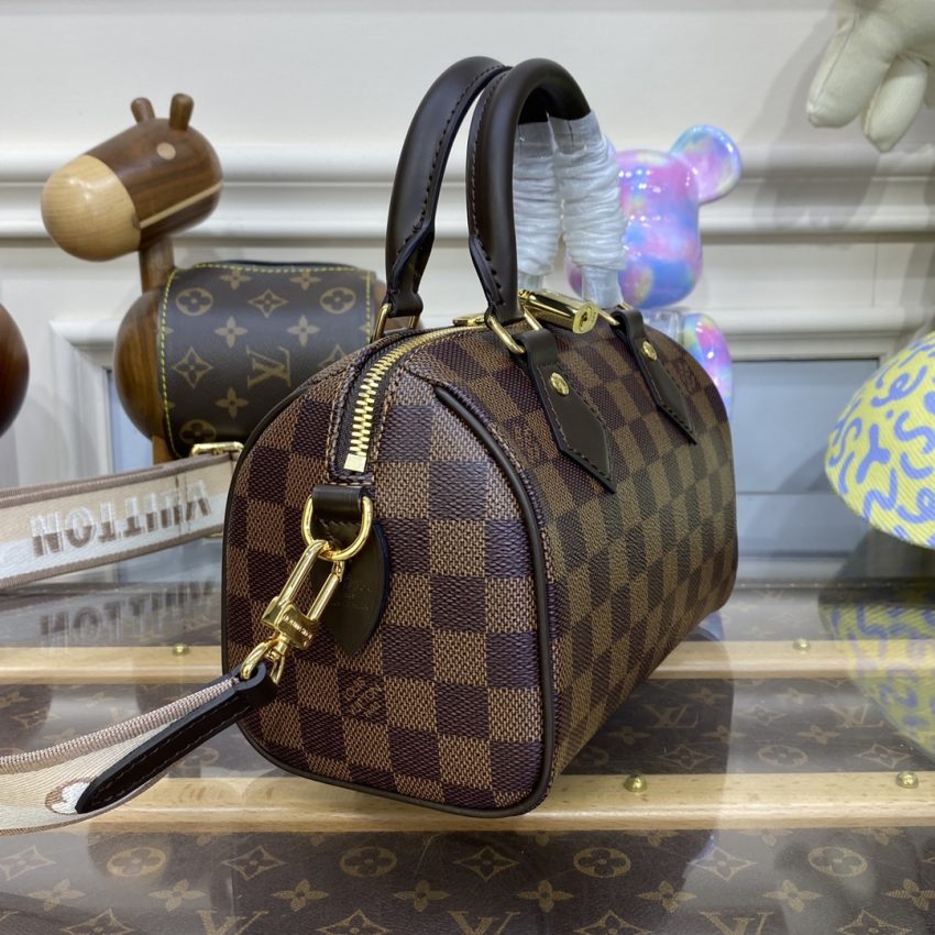 Replica Louis Vuitton Speedy Bandouliere 20 Brown Grid - 1:1 designer replica handbag
