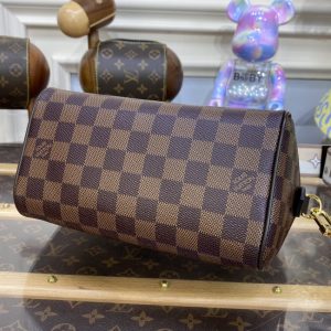 Replica Louis Vuitton Speedy Bandouliere 20 Brown Grid - realistic designer-inspired fake bag
