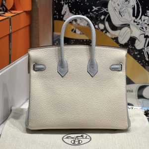 Replica Hermes Top Quality Replica Bag ShopHaze Blue Cream White - 1:1 designer replica handbag