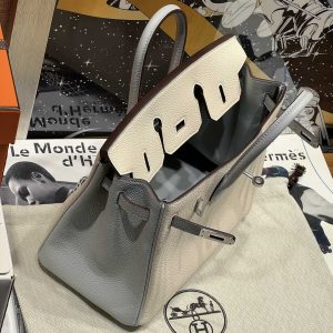 Replica Hermes Top Quality Replica Bag ShopHaze Blue Cream White - 1:1 designer replica handbag