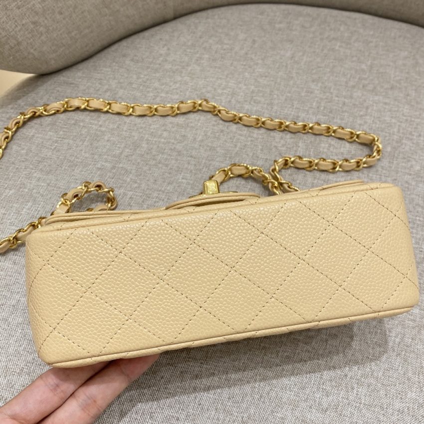 Replica CHANEL Classic Flap 20cm Apricot - best quality luxury bag dupe