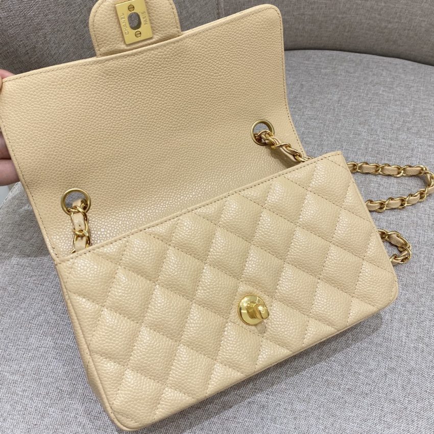 Replica CHANEL Classic Flap 20cm Apricot - elite superclone designer purse