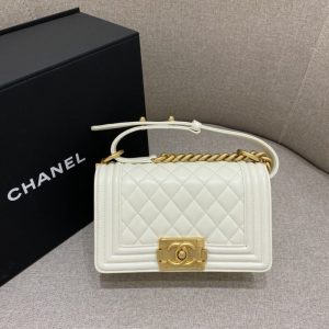 Replica CHANEL Le Boy White - elite superclone designer purse