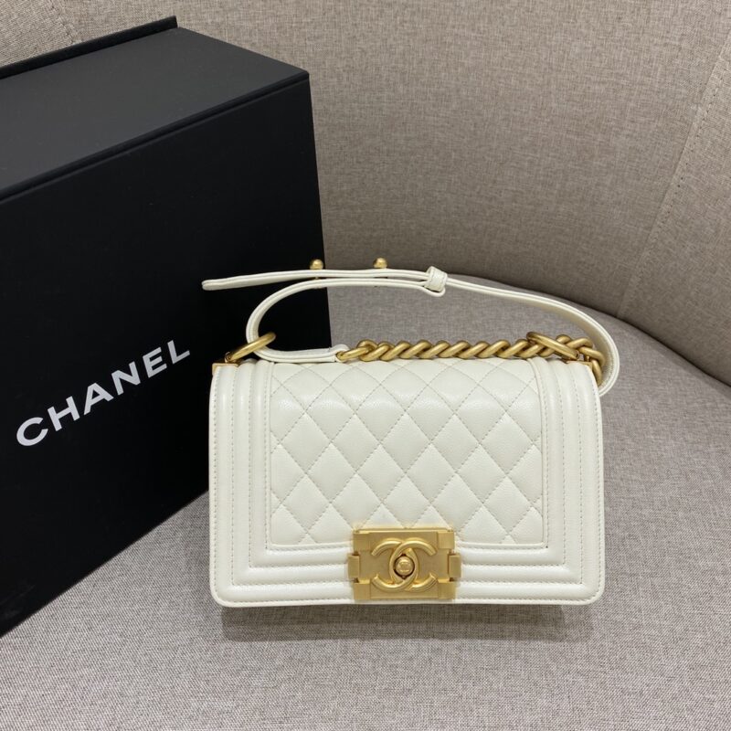 Replica CHANEL Le Boy White - elite superclone designer purse