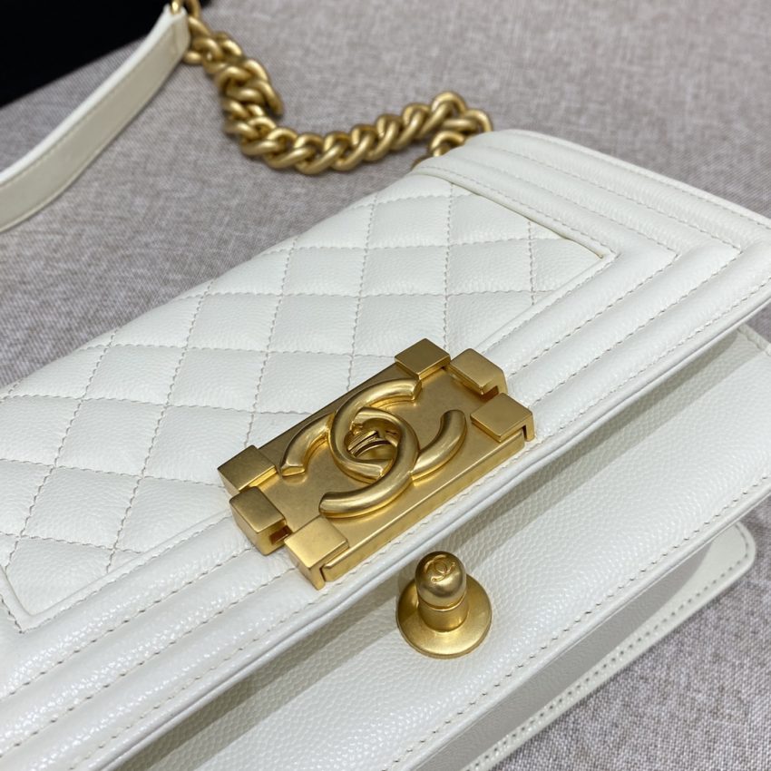 Replica CHANEL Le Boy White - ultra-realistic fake designer tote