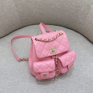 Replica CHANEL 23A Backpack Small Pink - 1:1 designer replica handbag