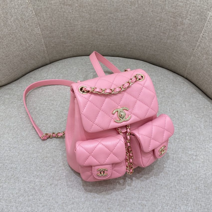 Replica CHANEL 23A Backpack Small Pink - 1:1 designer replica handbag