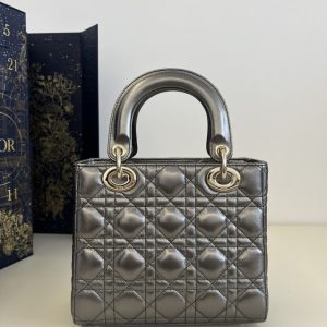 Replica Lady Dior Platinum Metallic ABC - high-end fake designer purse