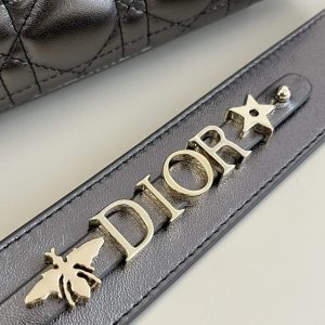 Replica Lady Dior Platinum Metallic ABC - high-quality designer bag clone